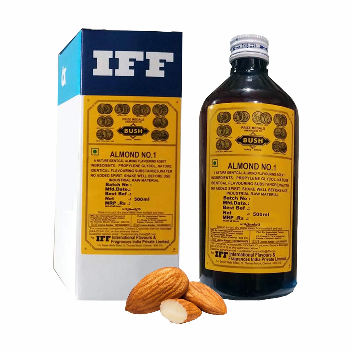IFF Almond No.1 Flavour/Essence (Used in Ice Creams, Cakes, Chocolates, Jams, Jellies, Sweets, Marzipan, Confectioneries, Cookies, Sherberts, Milkshakes etc)- 500 ML Pack (B0CQ5B1SST) Amazon Price History, Amazon Price Tracker