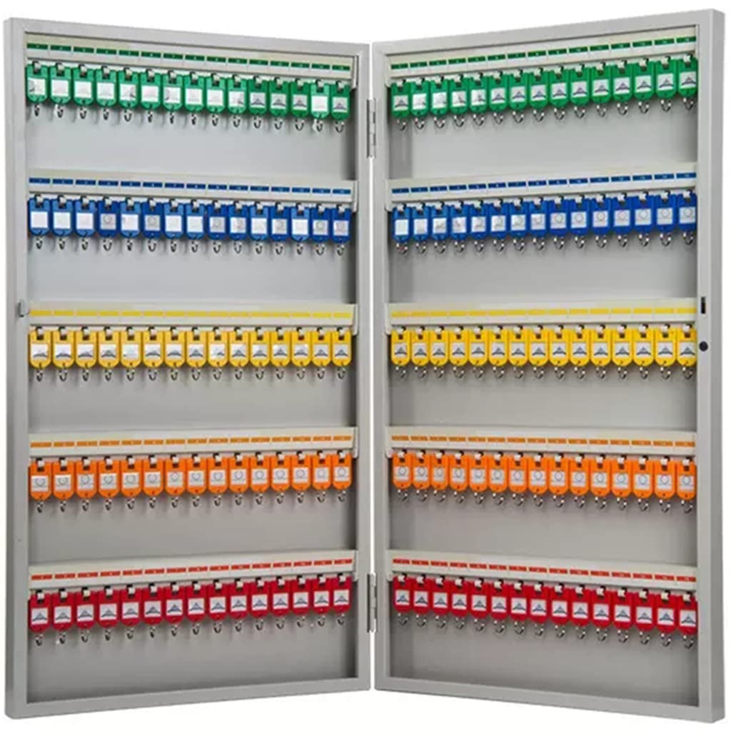 Kfgisd B Key Lock Organizer Large Company/Car Lots Large-Capacity Wall-Mounted Steel Key Cabinet, 72/96/120/150-Keys ，Key Box(150 Keys)
