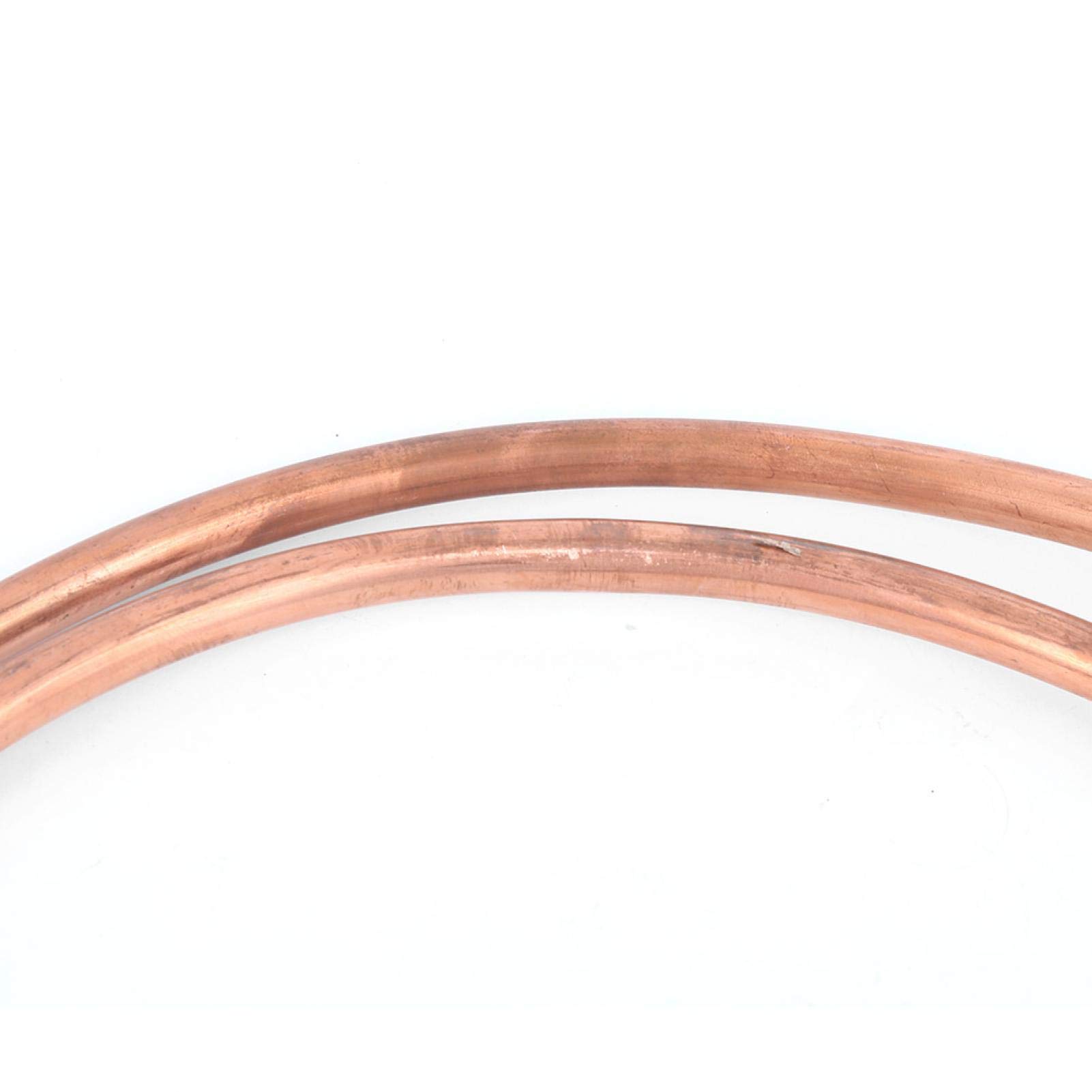 Dilwe Tube en cuivre C1100 T2, Diamètre extérieur 10 mm, Diamètre intérieur 8 mm, Tube de réfrigération en cuivre de haute qualité, Longueur 2M, 1