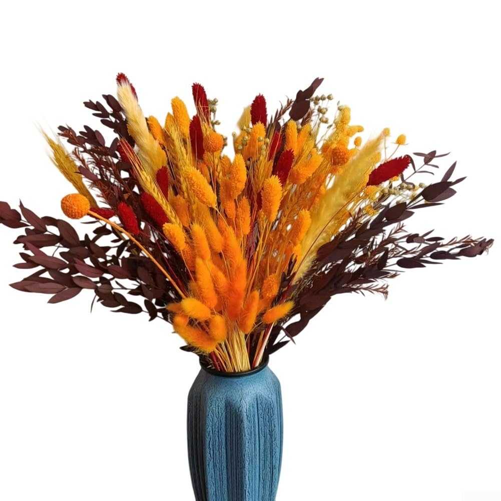 Fleurs artificielles d'automne 94 pièces avec herbe séchée pour un décor chaleureux sans entretien