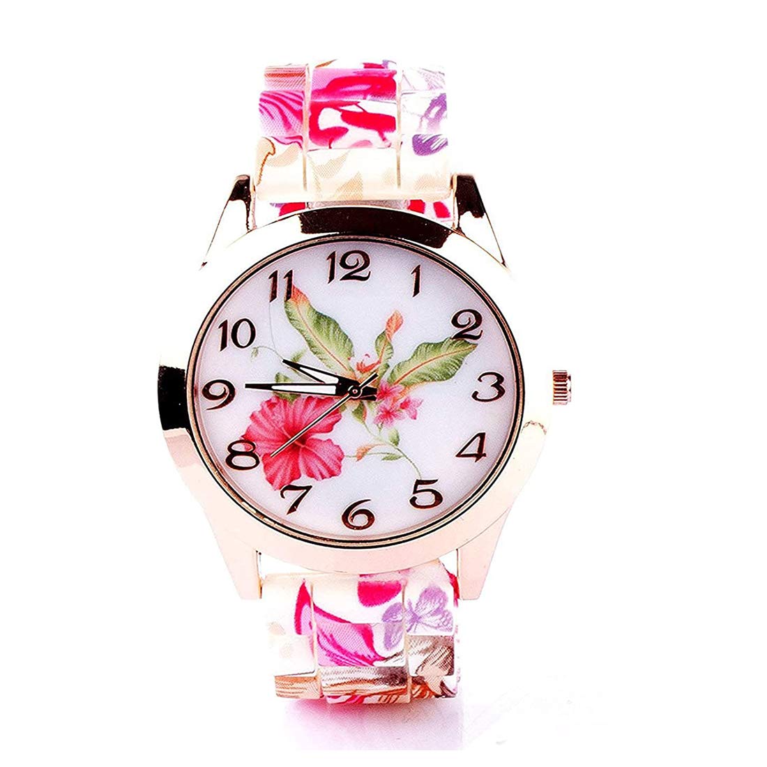 crispy™ Analogue Girls & Womens Watch (Multi Color Dial Pink Colored Strap) - for Women & Girls (B08T9N8NW4) Amazon Price History, Amazon Price Tracker