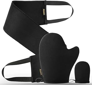 EVYTTA Fake Tan Mitt Set - Self Tanning Mitt Set 3 in 1 with Self Tan Mitt Glove, Back Tanner Applicator, Mini Tanning Mit, Velvet Tanning Mitt, Tanning Glove, Fake Tan Applicator, Fake Tan Glove