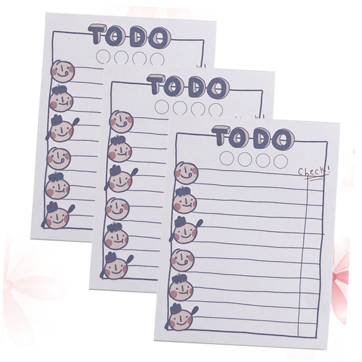 COOPHYA 3pcs Small Portable Notepad Memo Pads with Cartoon Pattern Cute Plan Books for Students Office Daily Use