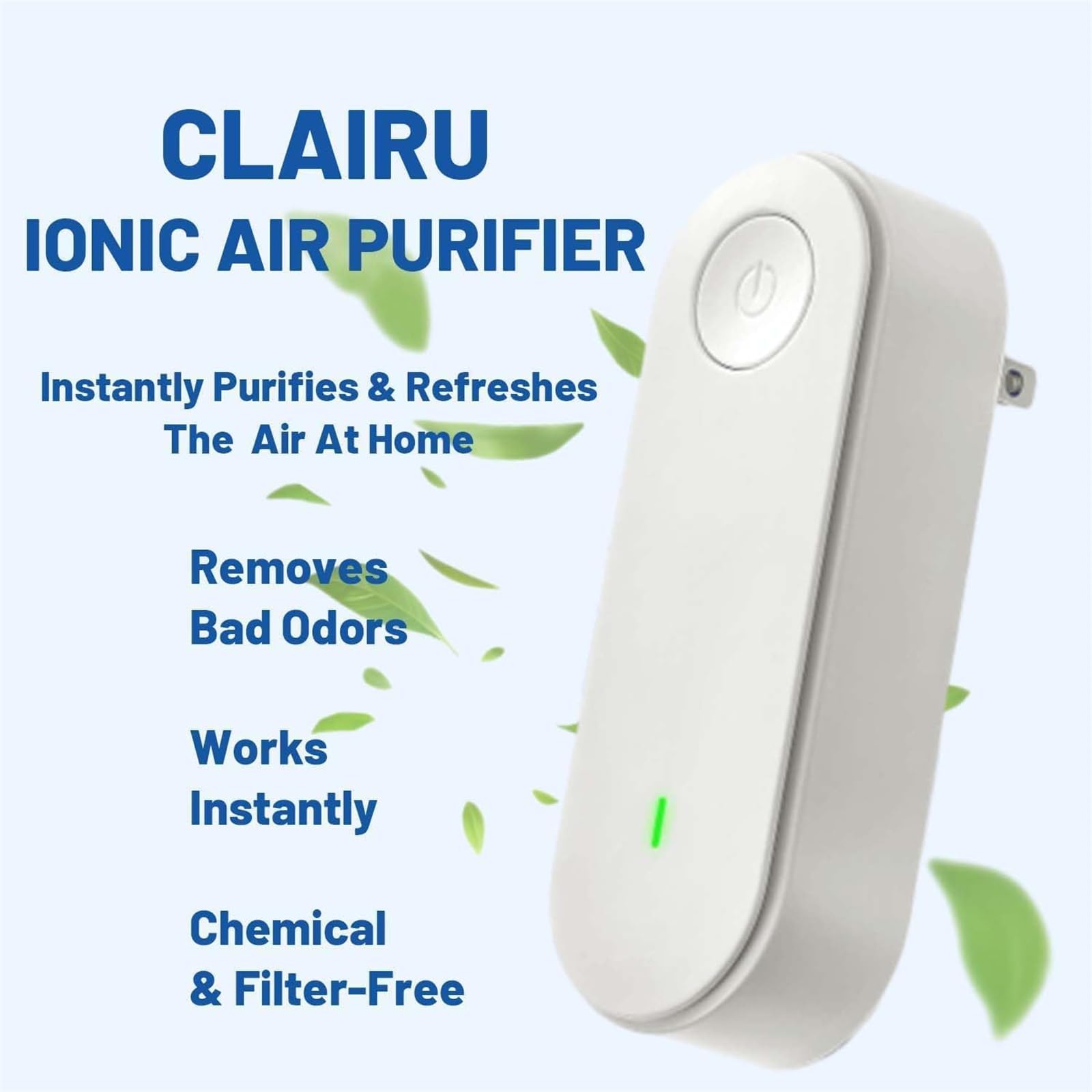 Purificador de aire Clairu, Purificador de aire Claru Ionic, Purificadores de aire todo en uno Clairu Ionic, Purificadores de aire Claru susurros silenciosos (3PCS)