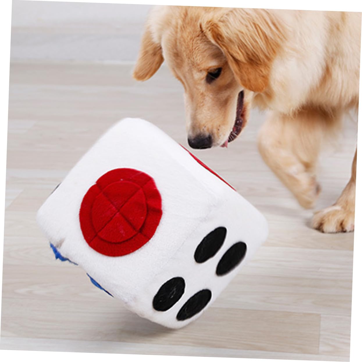 Toddmomy Distributeur De Croquettes Anti-étranglement pour Animaux Jouet Olfactif Forme De Dé Alimentation Lente pour Chien