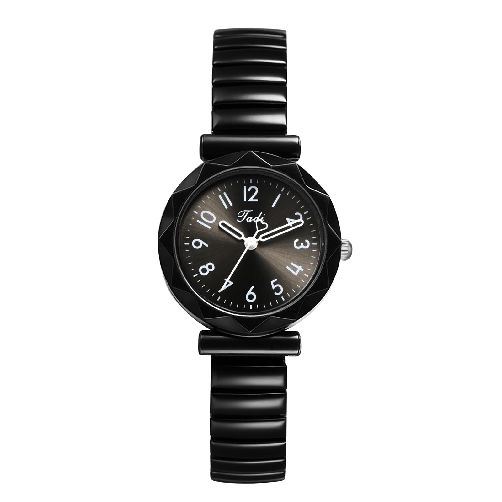 OIDEA Elastisch Armbanduhr für Herren Damen: Unisex Edelstahl Armband mit Große Arabische Zifferblatt Quarz Analog Uhr Geschenk für Junge Mädchen zum Schulanfang