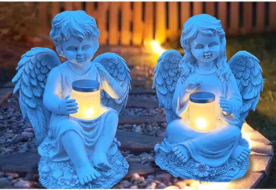 Amazon.co.jp: ソーラー置物 人型 天使 彫刻 ガーデニング タイプ 置物 Amazon.co.jp: ソーラー置物 人型 天使 彫刻 ガーデニング タイプ 置物