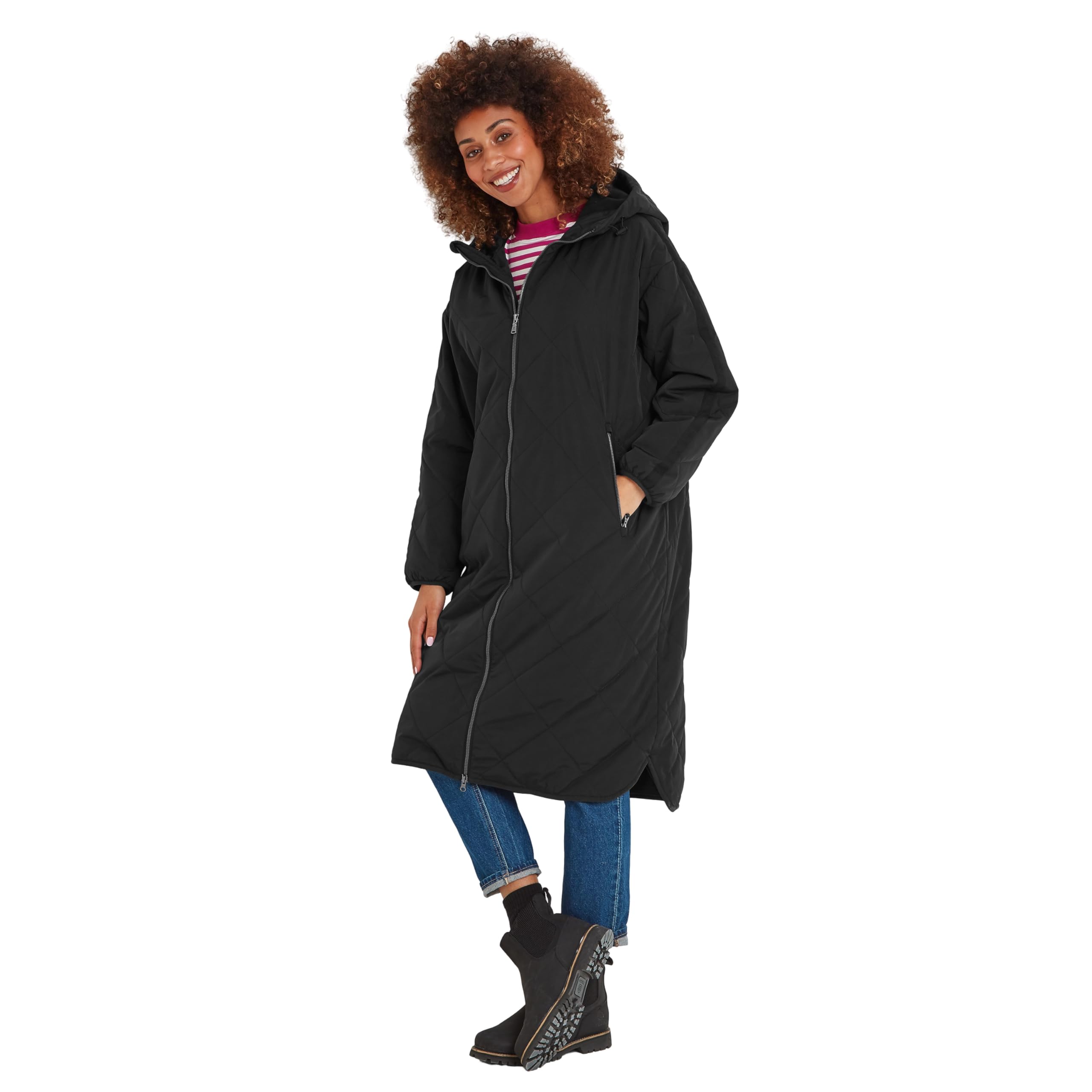 Tog24 Women's Black 'Banton' Shower Resistant Insulated Jacket In Size 22