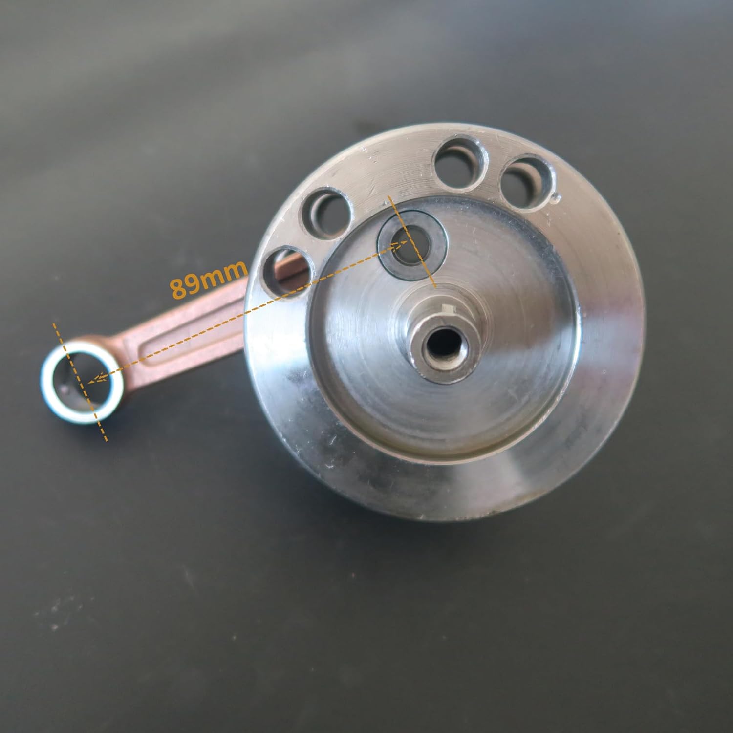 CDHPOWER YD85cc Crankshaft Kit Assy with 4 balanced holes, Fit YD85cc Piston 2 stroke 85cc