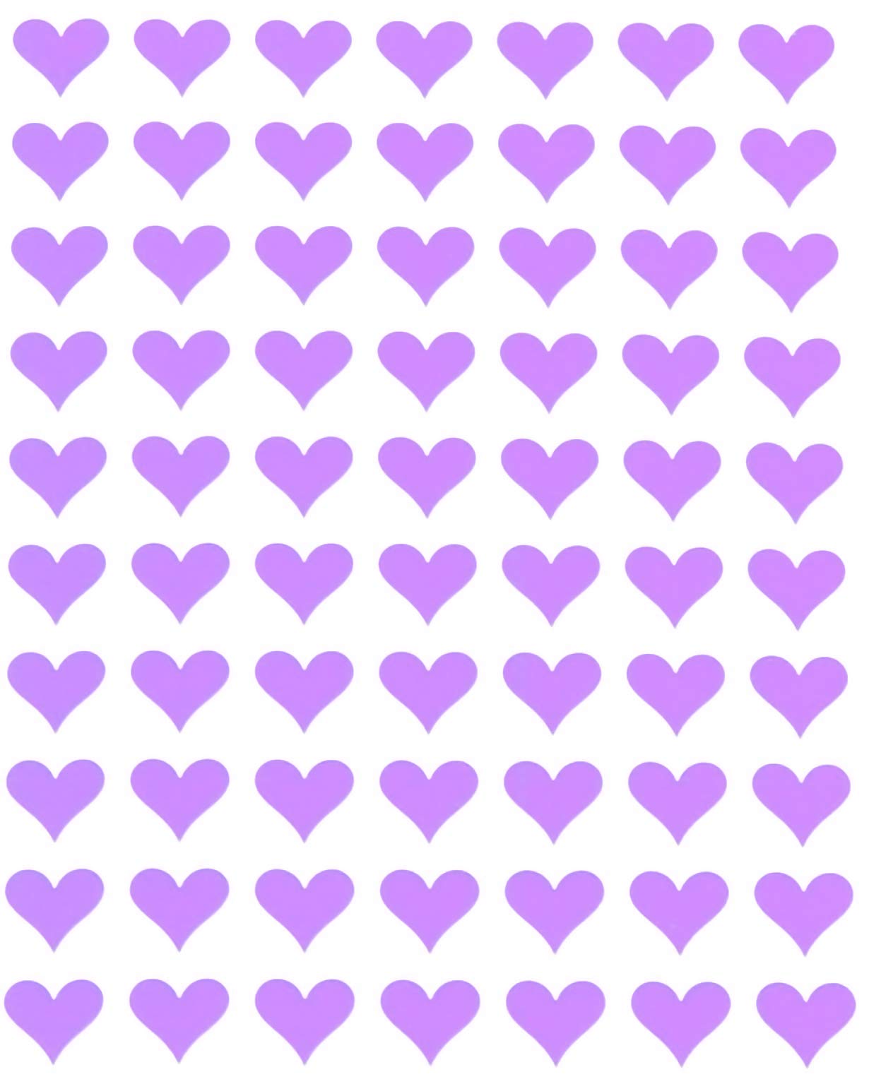 Royal Green 13MM (1/2 Inch) Pastel Purple Heart Shaped Stickers Valentine Stickers for Party Favors 1050 Pack โ image 1