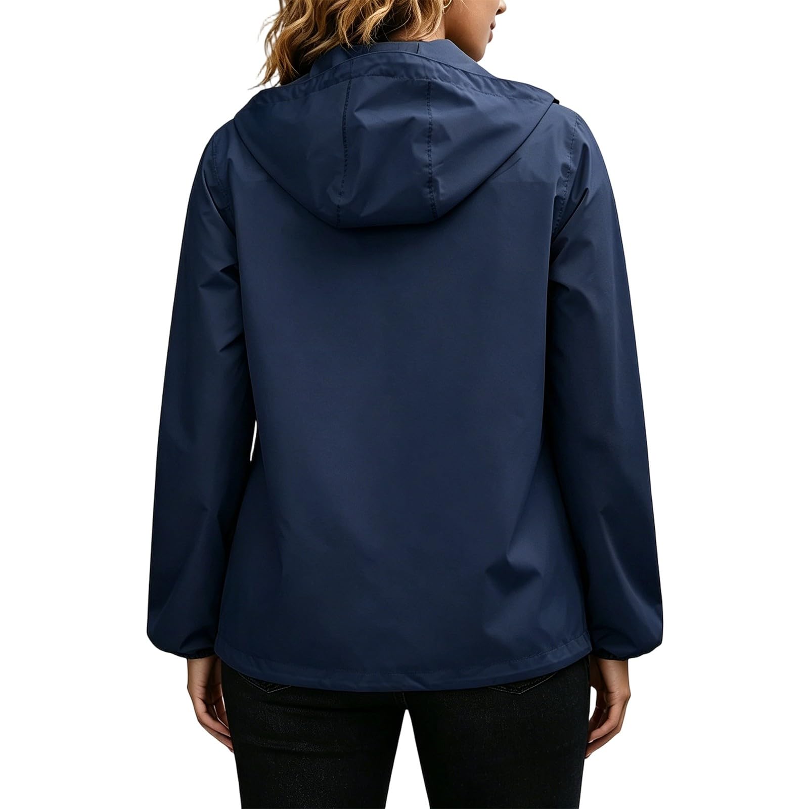 Genérico Chubasquero Mujer Impermeable-Chaqueta Con Capucha De Talla Grande Para Exteriores Prenda De Abrigo Informal Y ContemporáNea Para Mayor Comodidad Y Para Aventuras Cotidianas