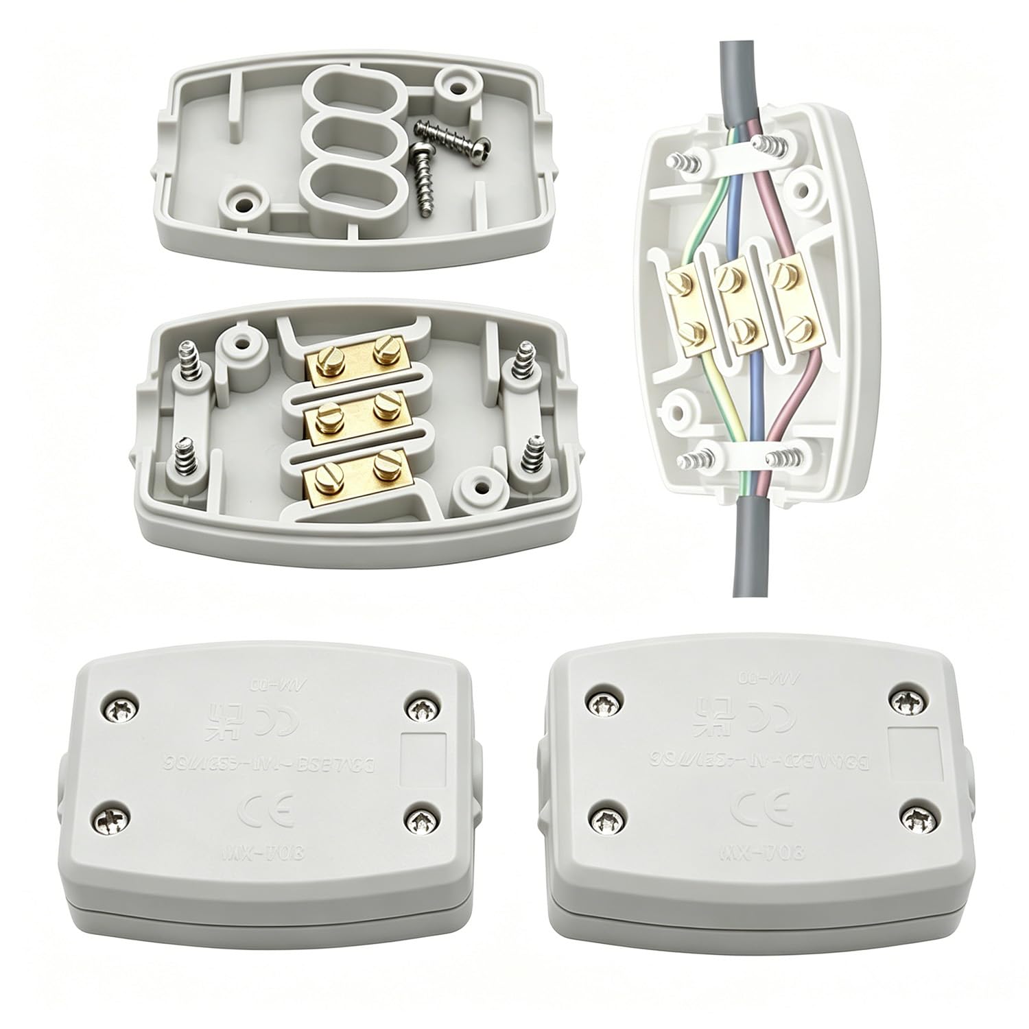 3 Terminal electrical connectors 13amp 250v Flex Connector,wire connectors โ image 1