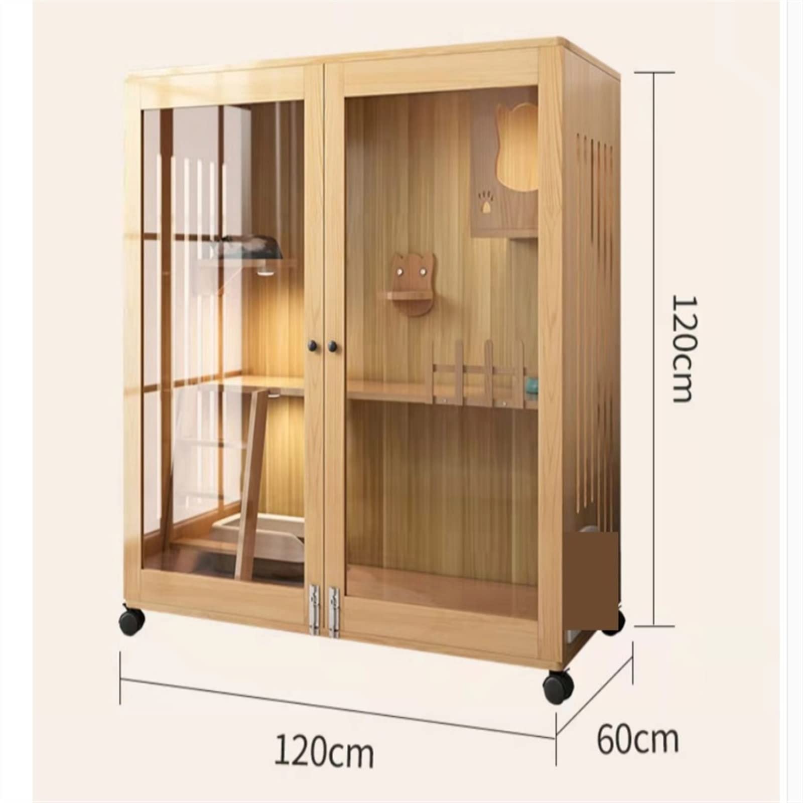 Amazon | キャットヴィラ 猫ケージ ホーム猫砂 二階建て猫ヴィラ 猫