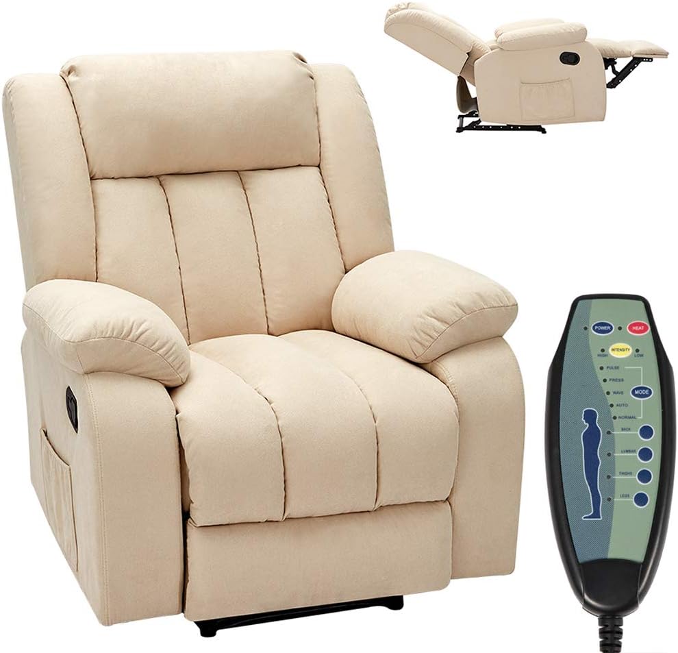Amazoncom Homhum Massage Recliner Chair Fabric Heated Ergonomic Amazoncom Homhum Massage Recliner Chair Fabric Heated Ergonomic