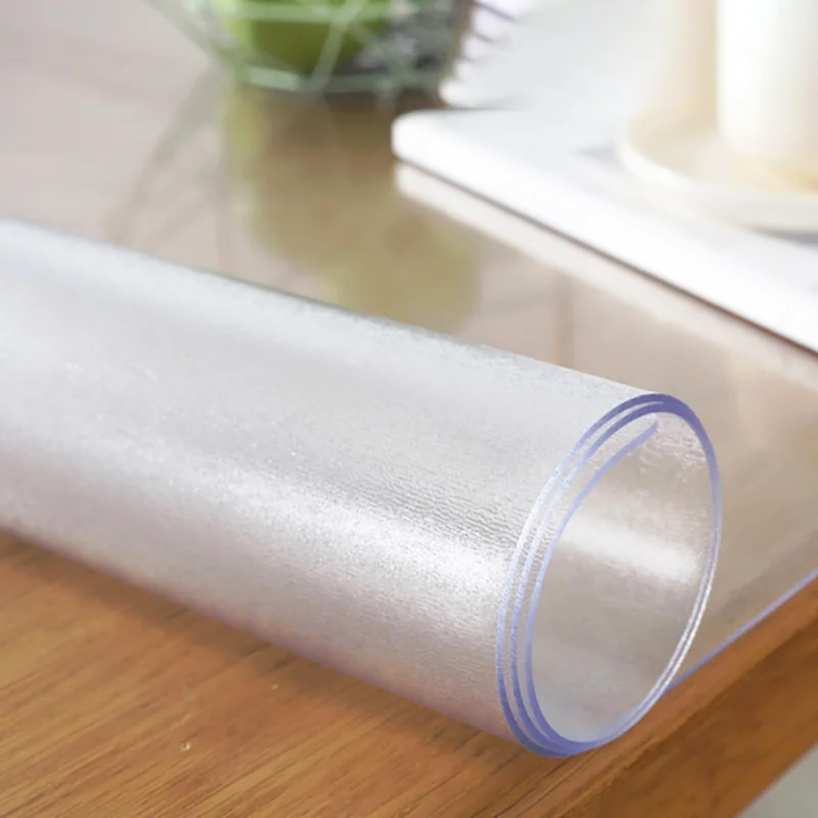 Tovaglia Rotonda In PVC Copertura Rotonda Trasparente Tovaglia Di Plastica Spessa 1,5mm per Tavolo Da Pranzo, Tavolino Da Caffè (Color : 1.5mm, Size : Diameter-115CM)