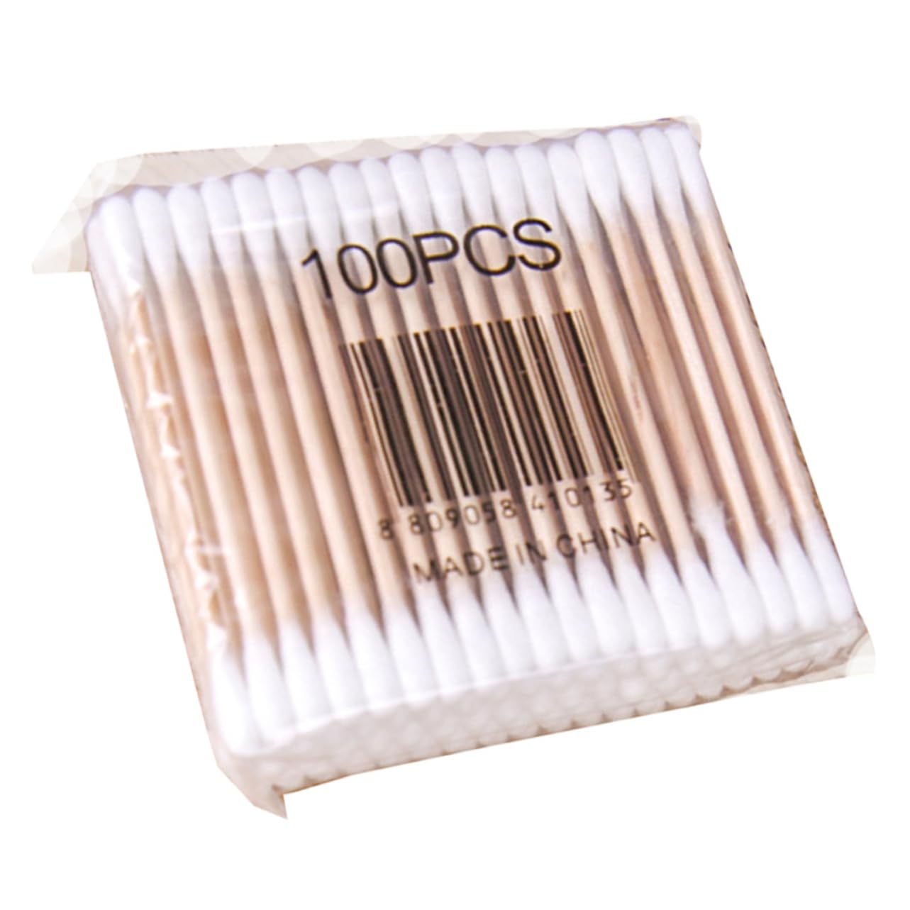 Healeved 100ct Precision Tip Cotton Swabs Wooden Stick Organic Cotton Double-ended Gentle on Skin