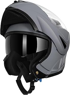 Westt Klapphelm Motorradhelm ECE-R 22.06 Zertifiziert Integralhelm für Damen und Herren Jethelm mit Kinnschutz Scooter Roller Moped Helm mit Sonnenblende und Visier