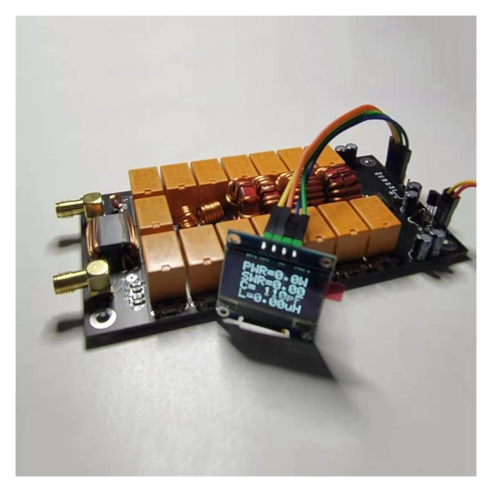 Mini tuner antenowy 1,8-50 MHz Automatyczny tuner antenowy + Odbiornik zaprogramowanego wzmacniacza OLED z oprogramowaniem sprzętowym Łatwy w użyciu dla początkujących i profesjonalist