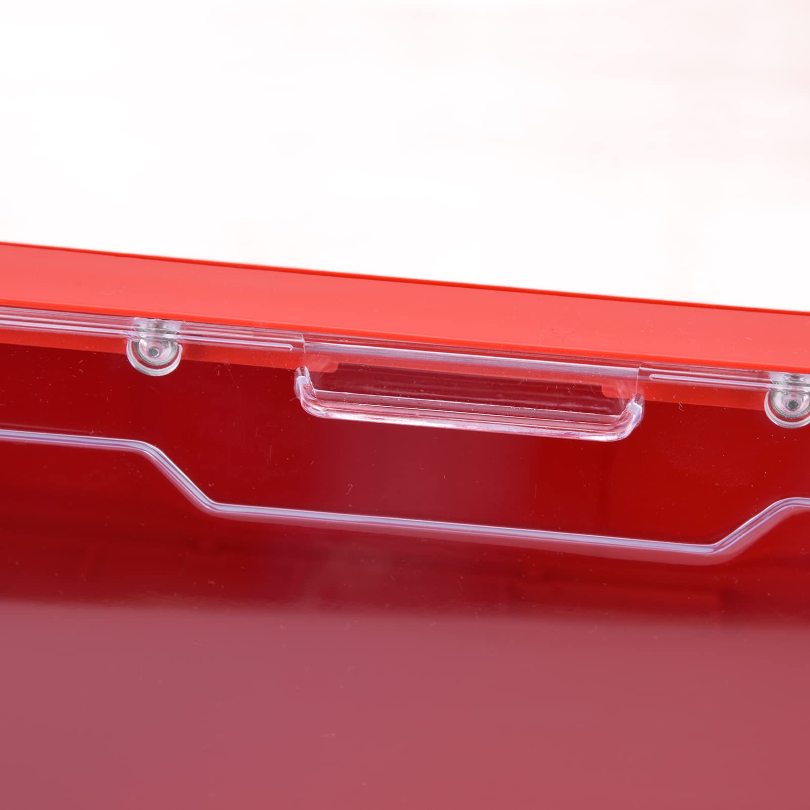 Caja de zapatos LED con Control de voz, puerta transparente, vitrina de almacenamiento para zapatillas, para centro comercial en casa (Roja)