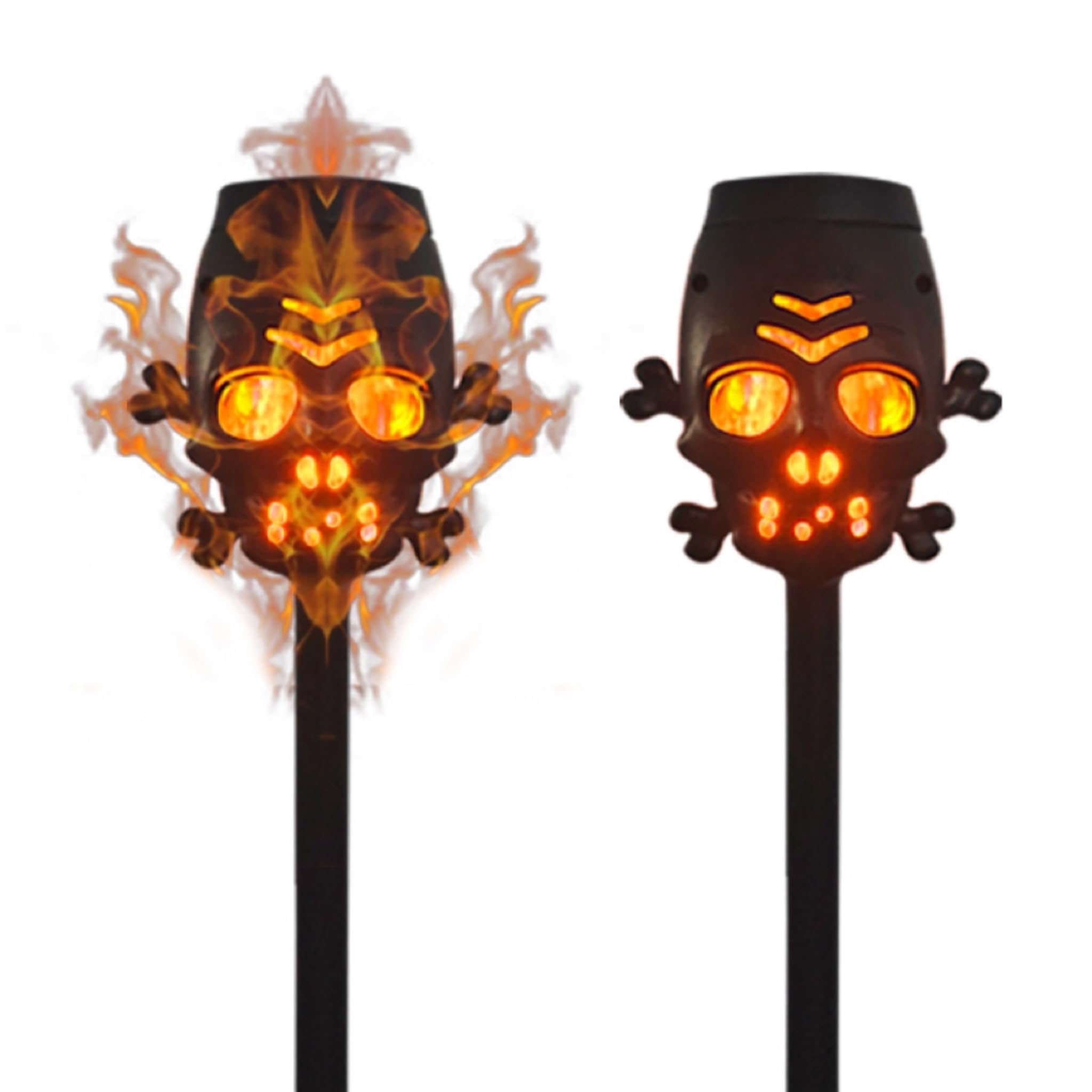 INYOURE 2Pack Solar Lights Outdoor, Solar Torch Lights Outdoor Flickering Flame, Waterproof Garden Lights Solar Powered,for Pathways, Garden, Yard, Halloween Decor (Yellow)