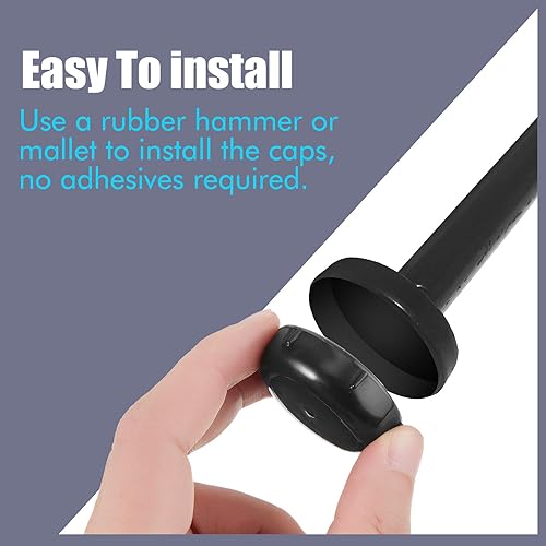 Miniatura 5 de Asientos deslizantes para muebles de patio de 1.5 pulgadas, tapas para muebles de exterior de hierro forjado, fácil de instalar, protectores