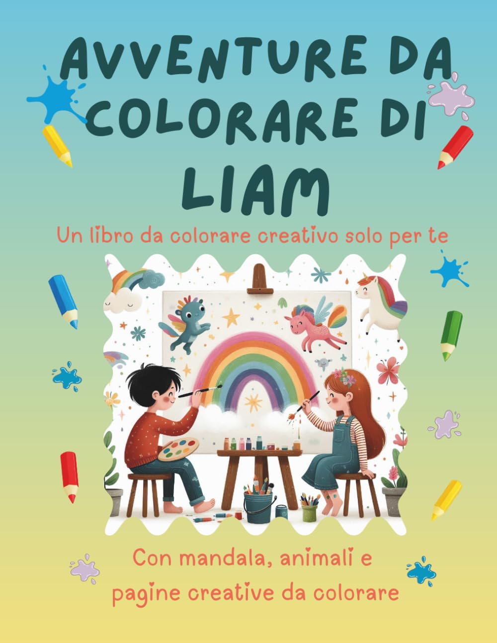 Avventure da colorare di Liam – libro da colorare personalizzato: Libro per bambini con animali, natura, mandala e pagine interattive | 32 pagine di ... Liam (Avventure da colorare personalizzate)