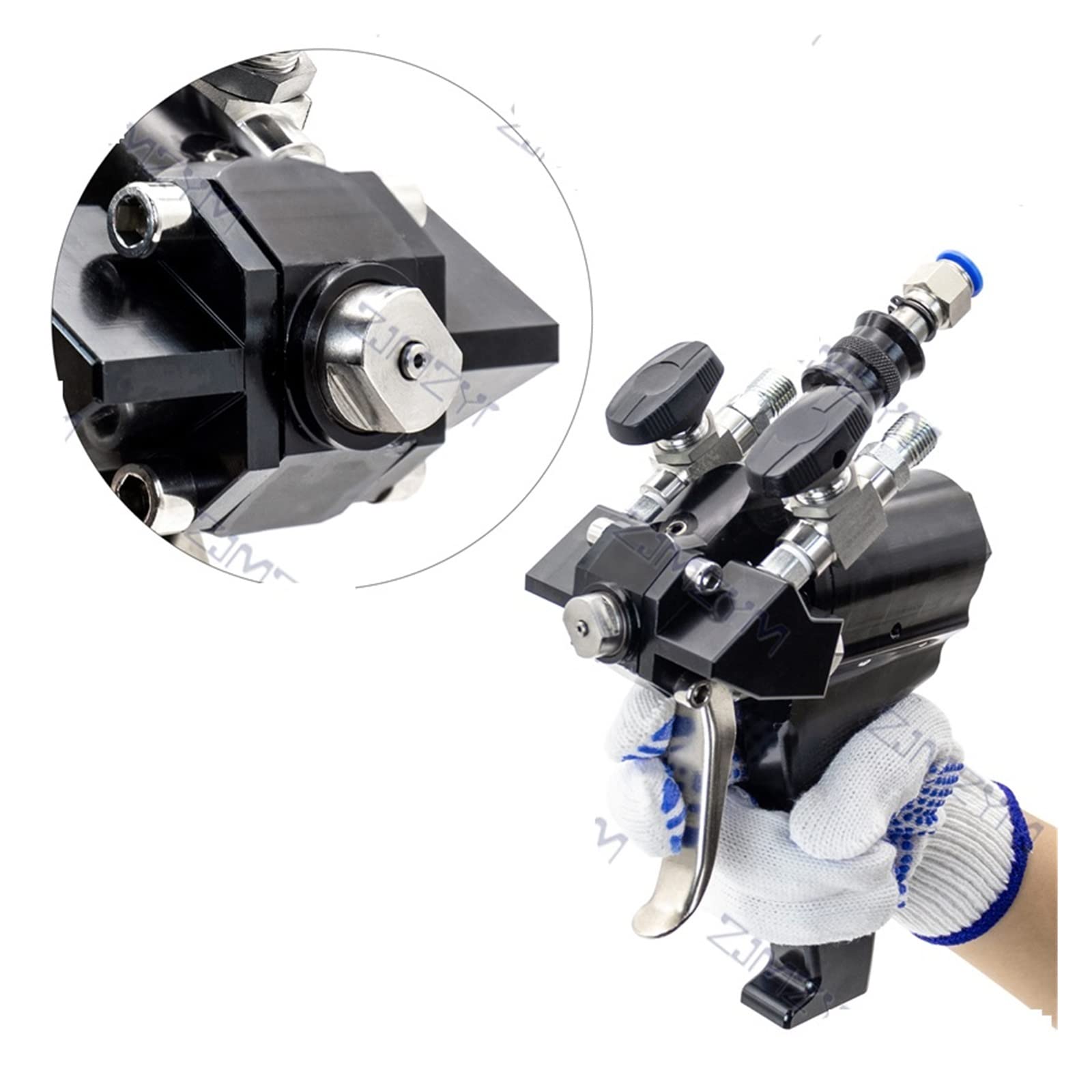 Pistolet natryskowy P2 PU Pistolet natryskowy z pianki poliuretanowej Pneumatyczny wysokociśnieniowy pistolet natryskowy Max.35Mpa 1-12kg/min 0.2-1.2Mpa 1.6MM Efektywność