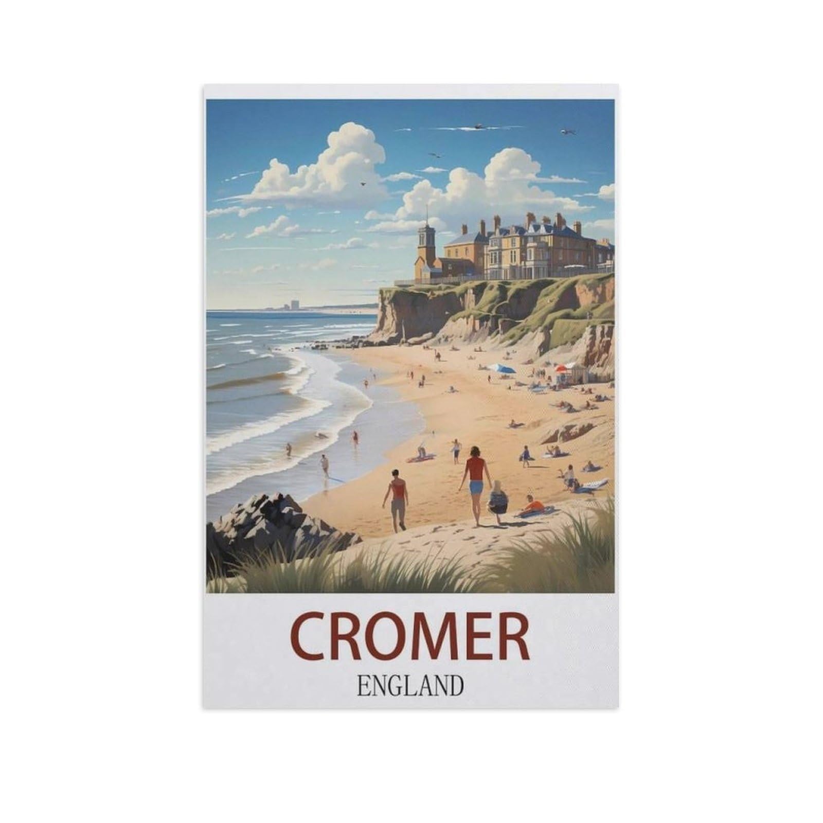 Jigsaw Puzzles for Adults 1000 Piece，Cromer England，Classic Puzzle Teens Boys Girls Puzzles for DIY Intellective Educational Game, Gift Home Decor（50x70cm）-AN53