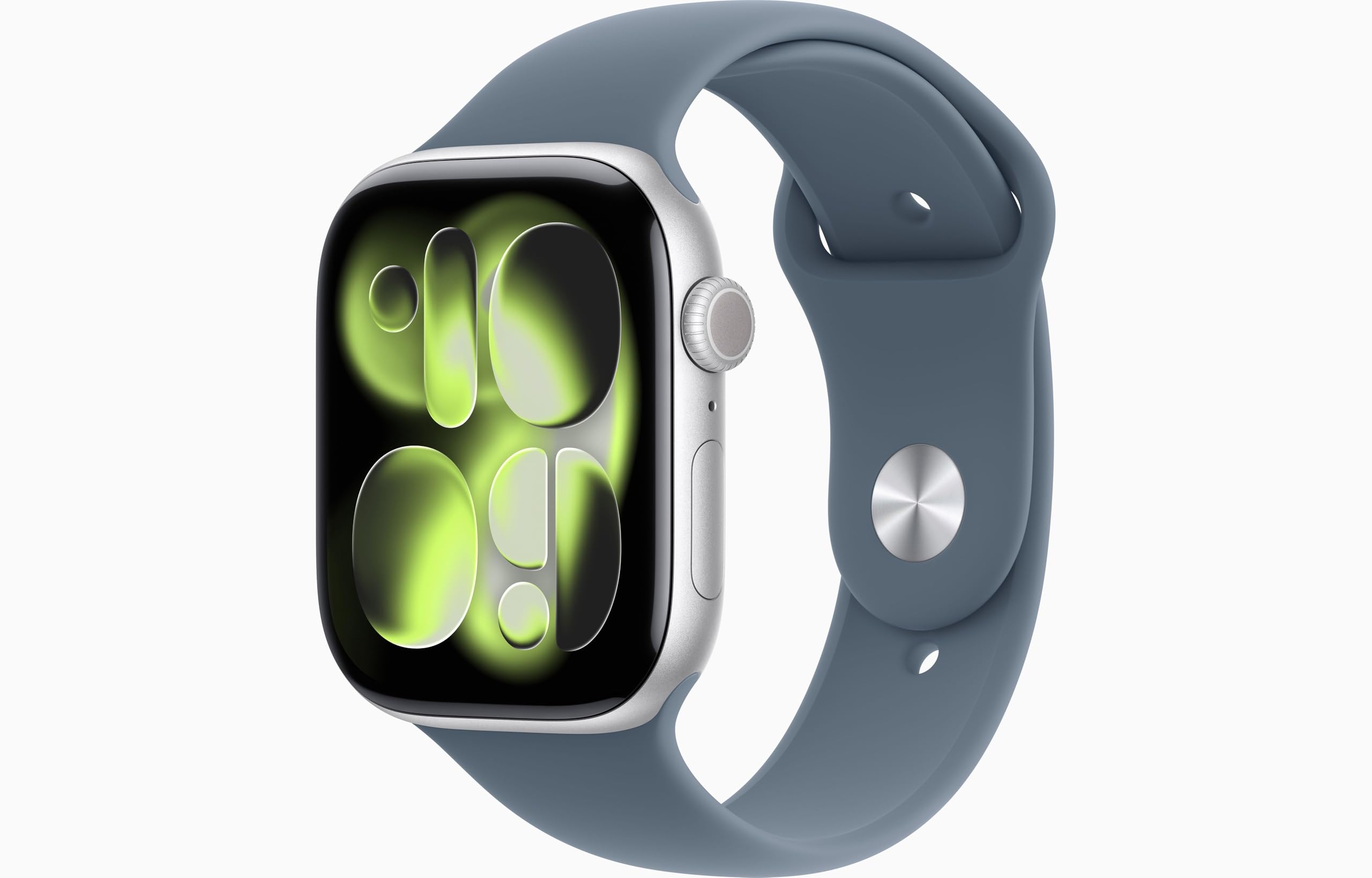 Apple Watch Series 11 [GPS + Cellular, 46mm] Silver Aluminum Case with Anchor Blue Sport Band, M/L (Renewed)