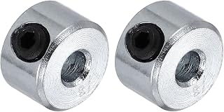 PATIKIL 0.3cm(1/8인치) 보어 액슬 샤프트 칼라, 수레 산업 공작 기계 농업 도구용 탄소강 나사 샤프트 칼라 2개, 실버
