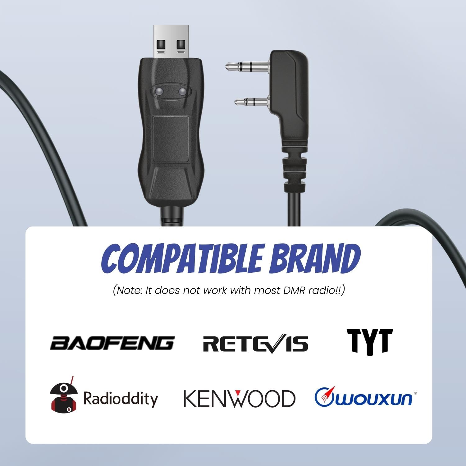Cavo di programmazione TNP FTDI USB per radio Baofeng e Kenwood, cavo da 0,9 m