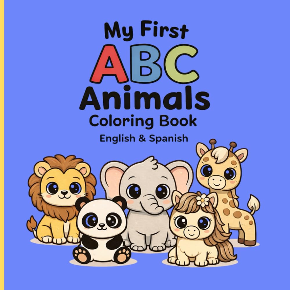 My First ABC Animals Coloring Book: English & Spanish Animal Alphabet