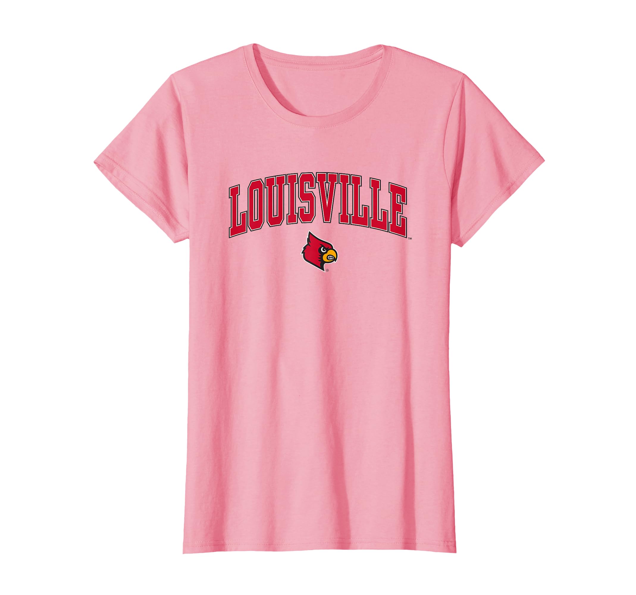 Louisville Cardinals Womens Arch Over Pink T-Shirt