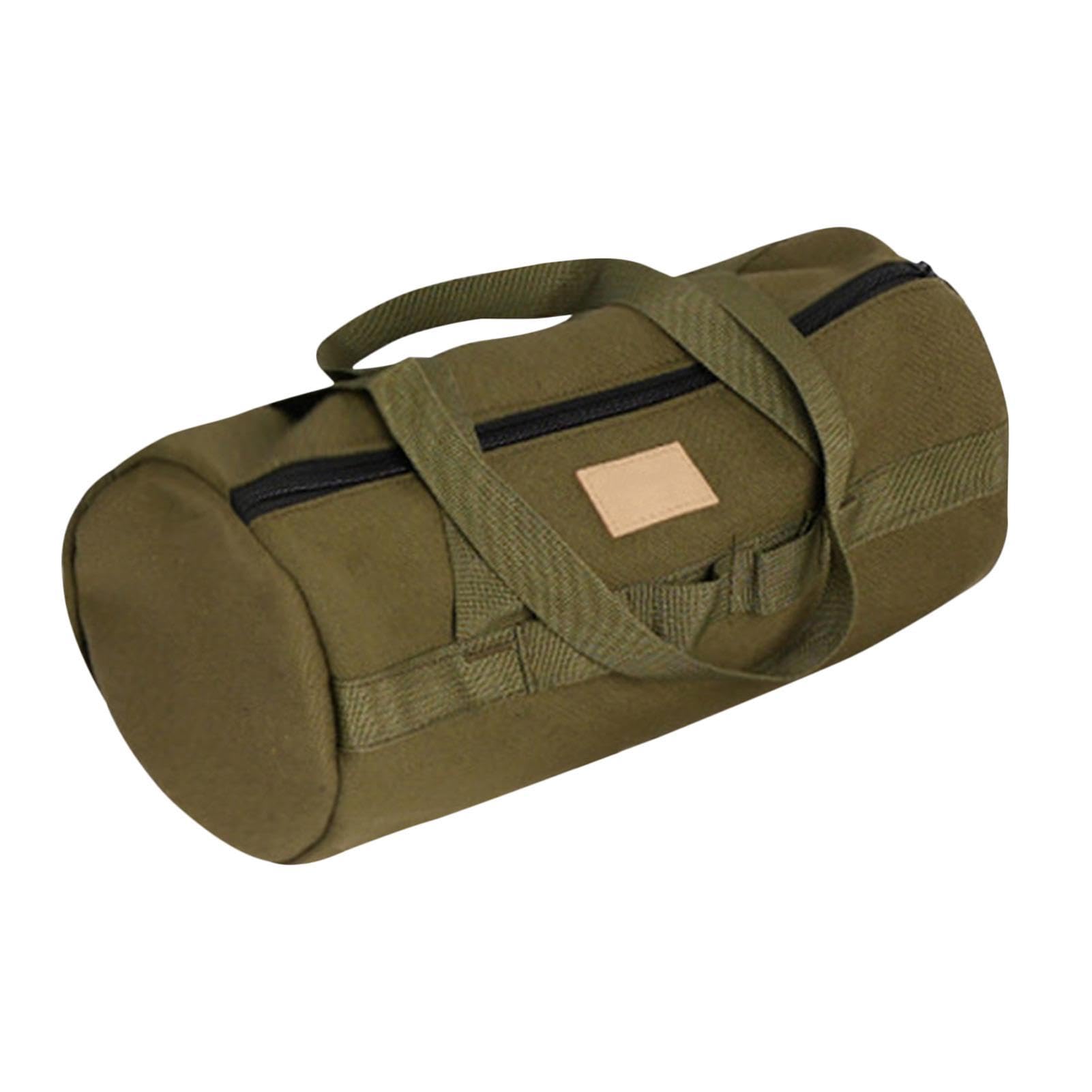 Tent Stakes Storage Bag Double Layer Canvas Bag Camping Tent Peg Nail Storage Bag Tent Pegs Pouch Pouch Utility Tote Bag for Ground Nails for Awning Outdoor Camping
