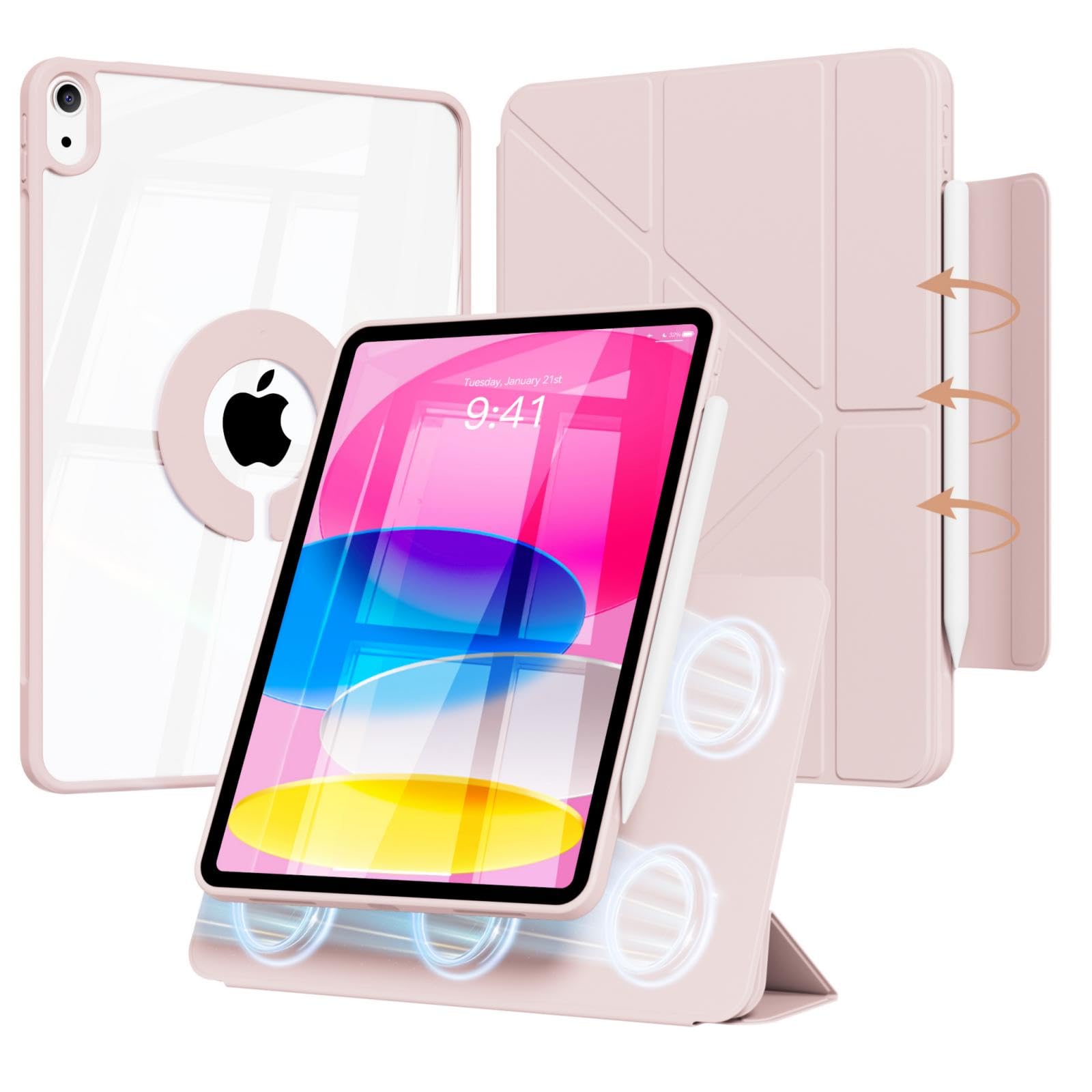 ZOPSGYU Y-Shaped Detachable Case for iPad (A16) 11th/10th