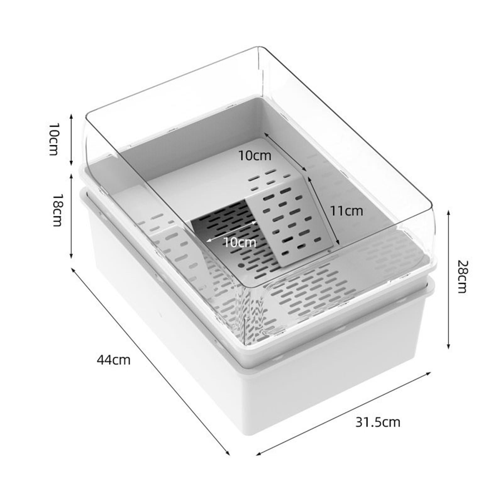 Siedlisko terrarium Dwuwarstwowy zbiornik odprowadzający wodę z oddzielnym żółwiem do użytku domowego Terrarium akwariowe