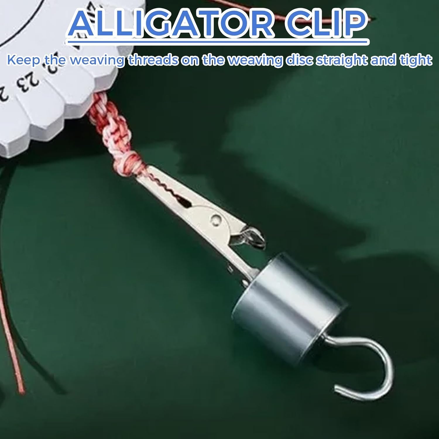 Kumihimo Weight, 3.0 Inch Braiding Tool with Alligator Clip and Hook image 3