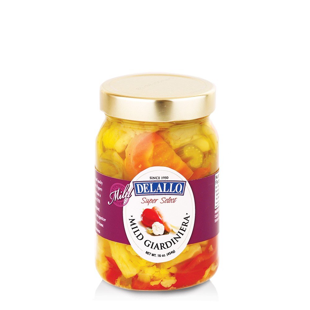 DeLallo Mild Giardiniera, 16 Ounce (Pack of 12)