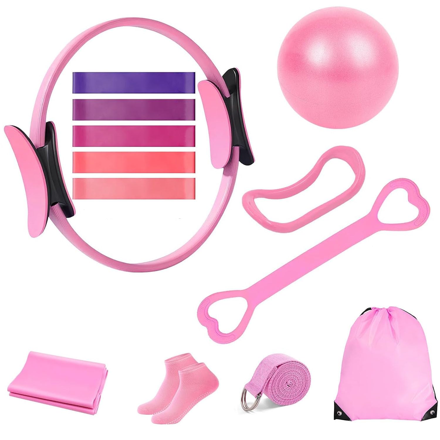 AidShunn Pilates Ring Set 13 Pcs Home Kit for Women