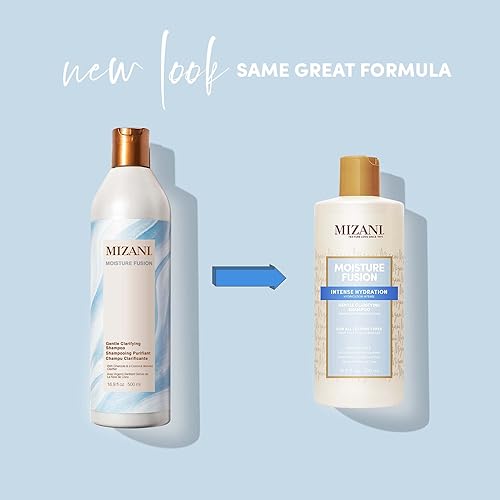 Miniatura 2 de MIZANI Moisture Fusion Champú aclarador suave limpia el cabello para eliminar la acumulación con carbón para cabello rizado