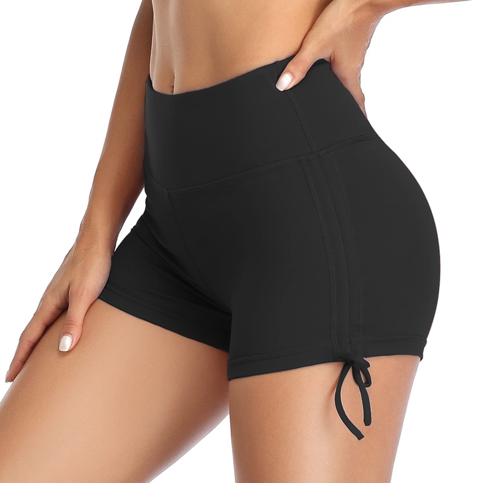 VUTRU Damen Badeshorts Kurze Hohe Taille Badehose Schnell Trocknend Schwimmhose Yogahose Yoga Leggings