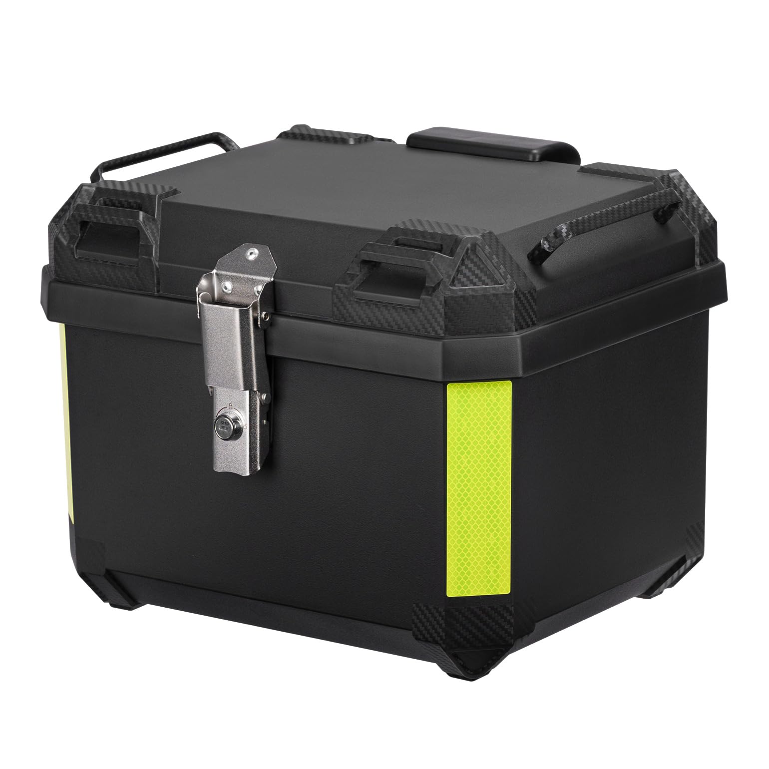 KEMIMOTO Motorrad Top-case 45L, Universeller Motorradkoffer für alle Motorräder, Wasserdichter und Abnehmbarer Motorrad-Heckkoffer mit Schloss & Rückenpolster, Schwarz