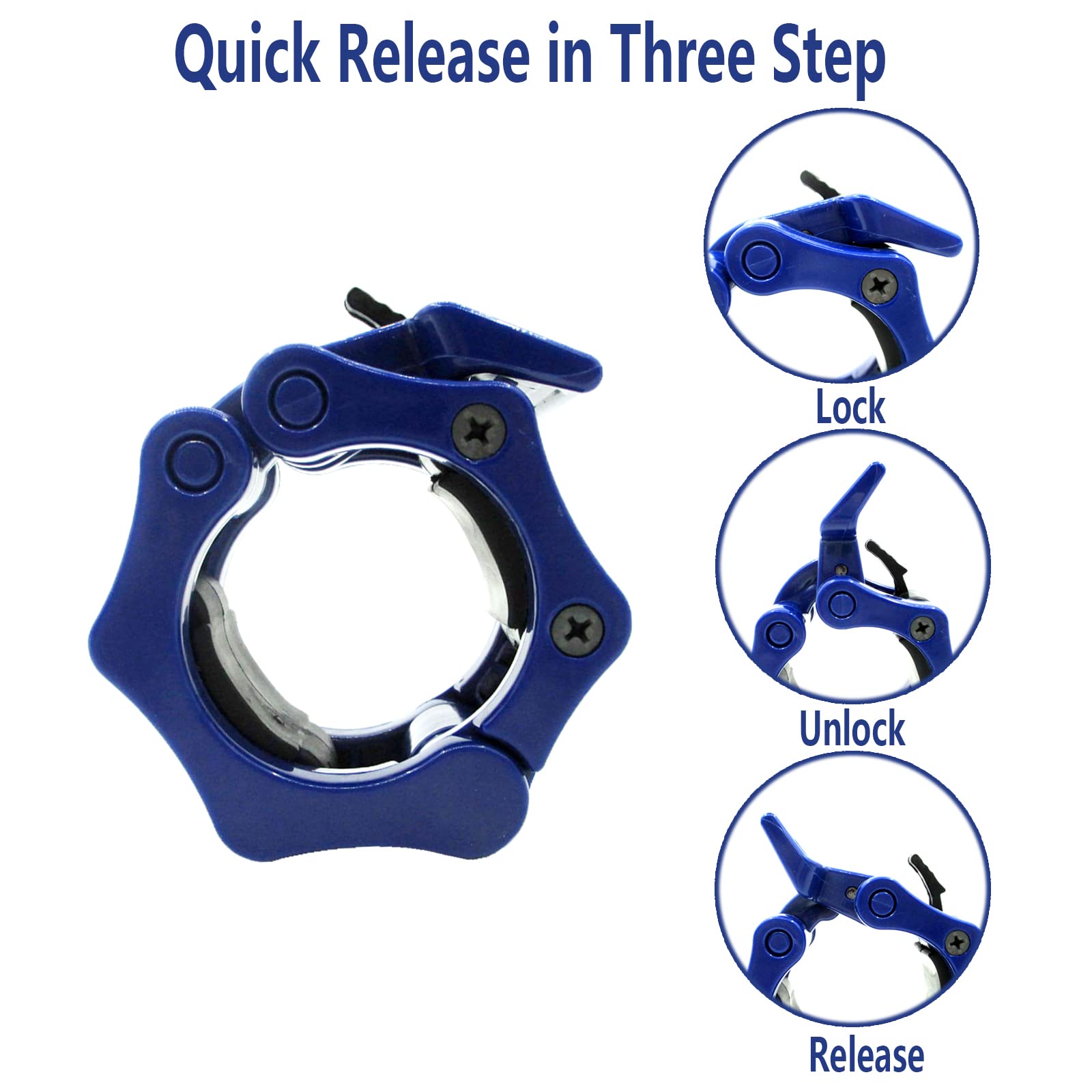 Morsetti Per Bilanciere A Molla - Set Da 6 Pezzi In Acciaio Inox Per Sollevamento Pesi - Foto 10