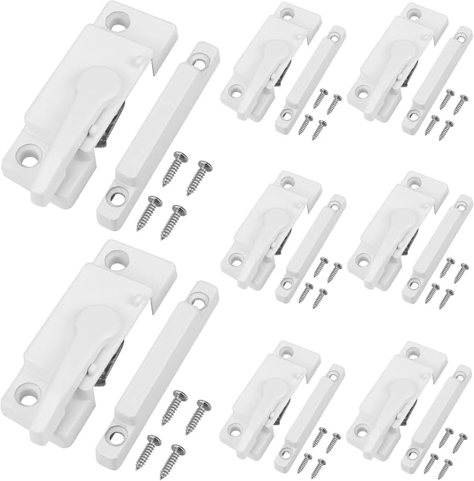 Gnellkoor Window Sash Locks, 8 Pack Window Latches Replacement Sash