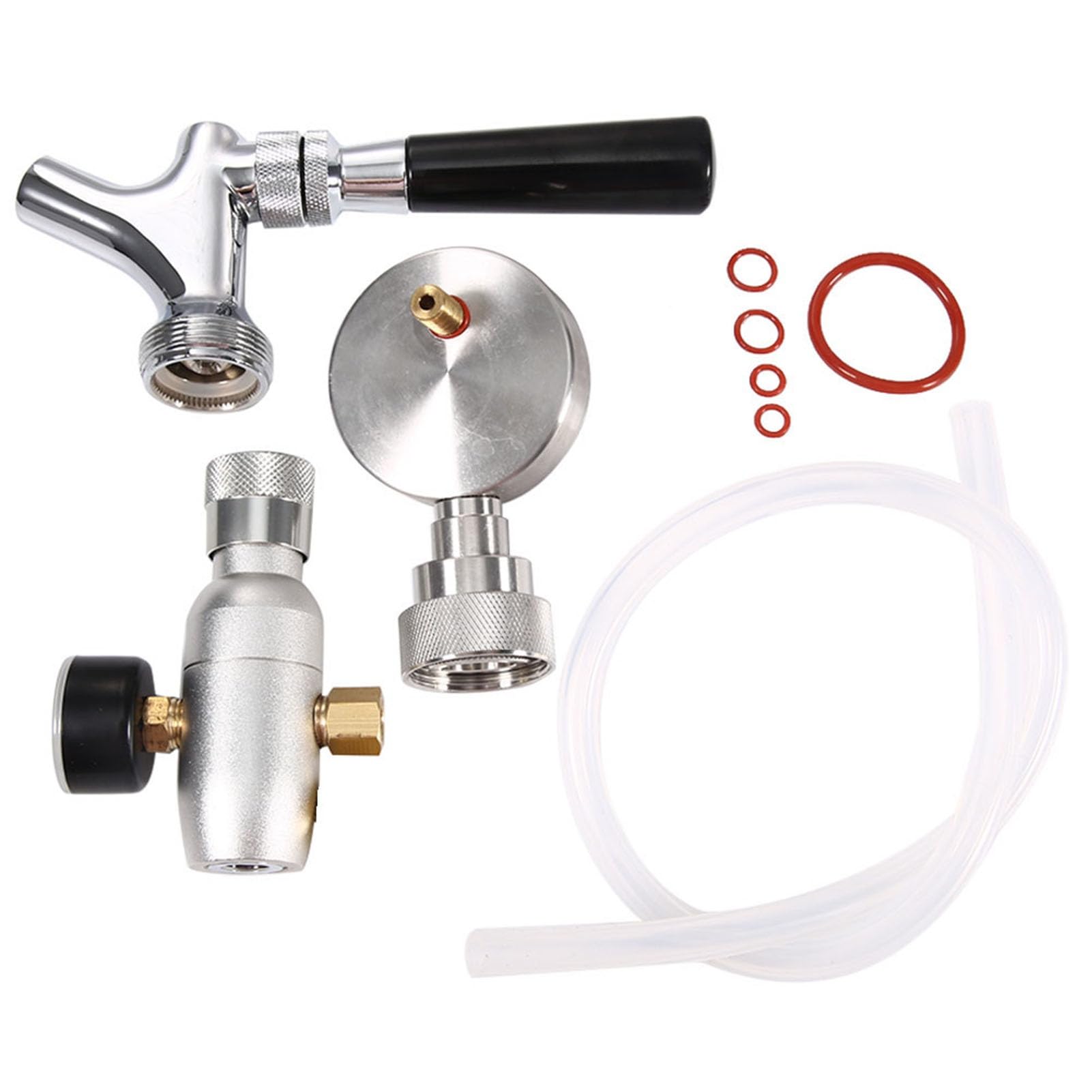 Kit de dispensador de cerveza Mini Keg, grifo de cerveza de acero inoxidable con inyector de CO2, dispensador de toque para 2L / 3.6L / 4L Mini Keg Beer Growler