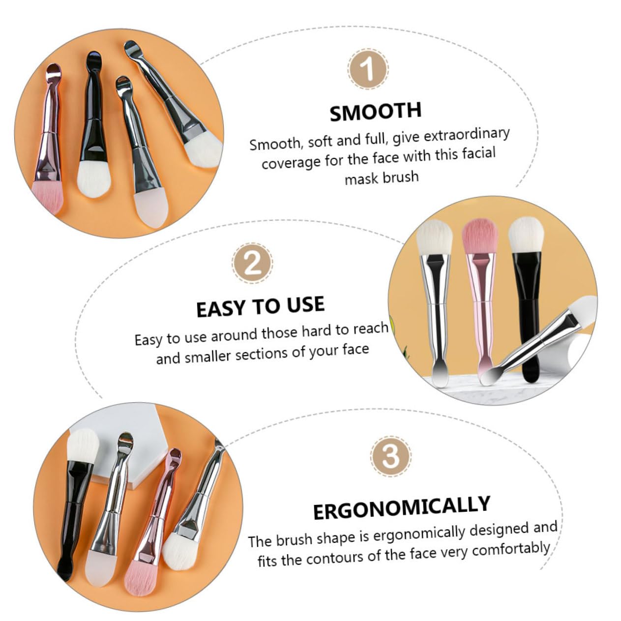 DOITOOL 12stücke Teiliges -pinsel Ergonomische -bürsten Für Körperlotion Und Schlammpackungen Wiederverwendbar Und Leicht Zu Reinigen