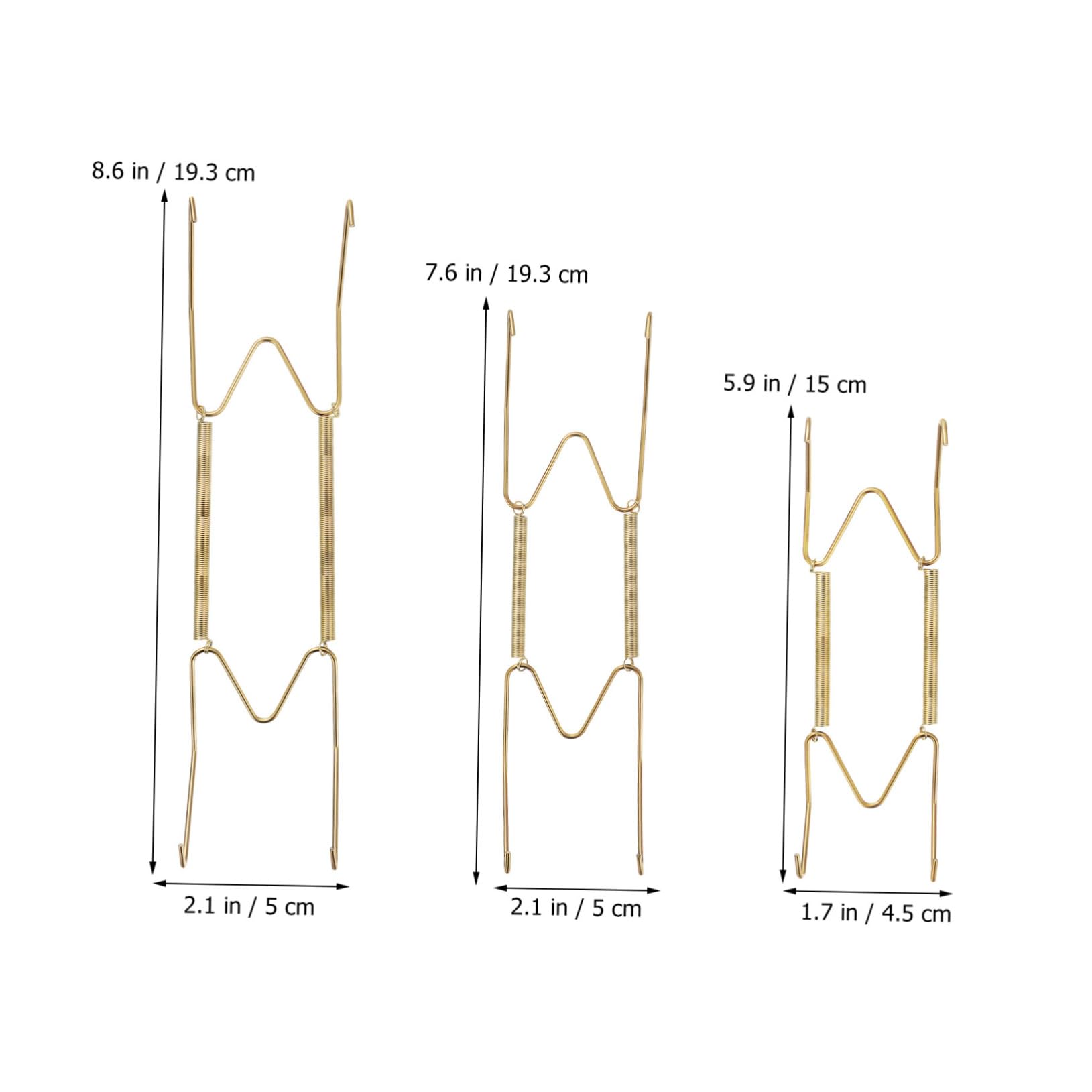 Alipis 12pcs Invisible Plate Hangers W-type Decorative Plate Wall Holders with Hooks Spring Design for Easy Setup Discreet Display and Photos Wall