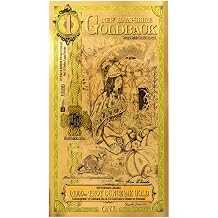 New Hampshire 1 Goldback 1GB - 1/1000th of a Troy oz Collectible 24K Gold Art Note 2 Pack