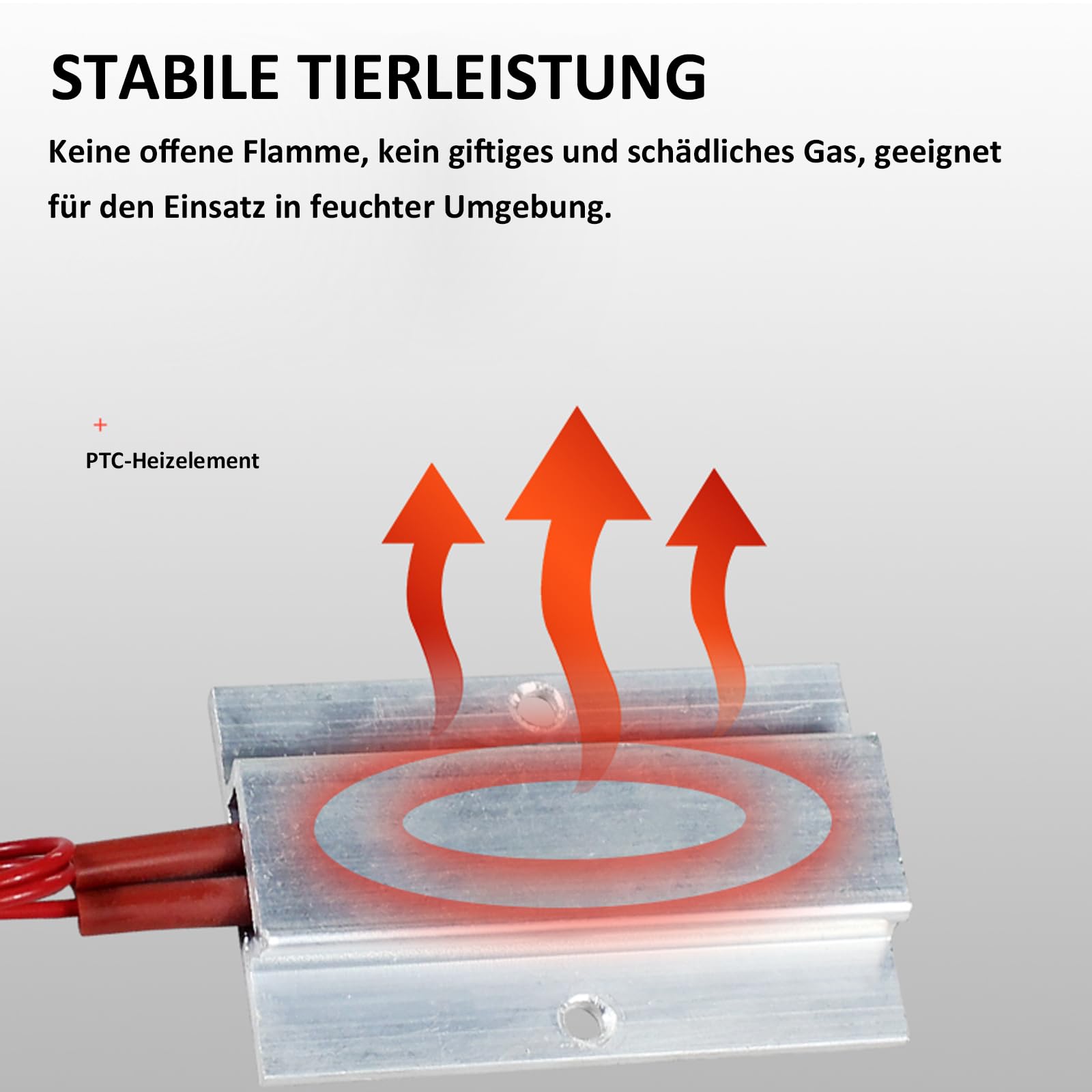 PTC-Thermostat-Heizplatte 220V 80C, Luftheizung mit konstanter Temperatur Hochleistungs-PTC-Heizelement Heizung AC/DC für 3D-Drucker, PTCYIDU
