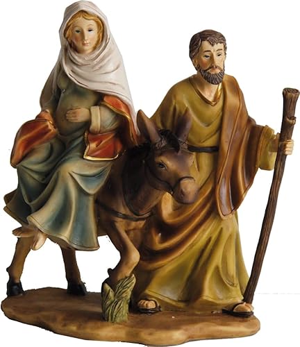 FADEDA Ricerca di alloggio/Altezza: 10 cm/dipinto a mano/figure del presepe fedeli nei dettagli - Decorazione da tavolo natalizia accessori per presepe
